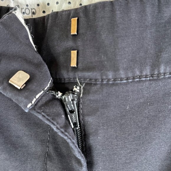 Talbots Womens Pants 8 Black Perfect Crop Midrise Capri Pants Chinos Career - Picture 10 of 16